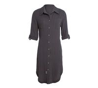 KNIT FACTORY - Kim Blusenkleid - Longbluse - Sommerkleid Damen - Zeitloser Allrounder - 100% Bio-Baumwolle - Nachhaltiges - Für Frühling und Sommer - Anthrazit - XL