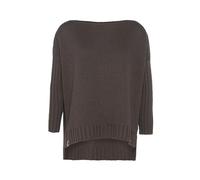 KNIT FACTORY - Kylie Damen Pullover - Strickpullover - Fällt locker und weit - Mit breiteren Kopfausschnitt - Taupe - 36/44