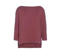 Knit Factory - Kylie Damen Pullover - Strickpullover - Fällt locker und weit - Mit breiteren Kopfausschnitt - Stone Red - 36/44