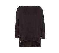 KNIT FACTORY - Kylie Damen Pullover - Strickpullover - Fällt locker und weit - Mit breiteren Kopfausschnitt - Dunkelbraun - 36/44