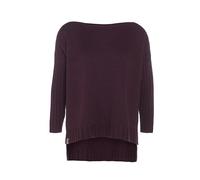 KNIT FACTORY - Kylie Damen Pullover - Strickpullover - Fällt locker und weit - Mit breiteren Kopfausschnitt - Aubergine - 46/54