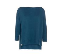 KNIT FACTORY - Kylie Damen Pullover - Strickpullover - Fällt locker und weit - Mit breiteren Kopfausschnitt - Petrol - 46/54