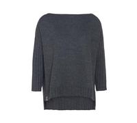 KNIT FACTORY - Kylie Damen Pullover - Strickpullover - Fällt locker und weit - Mit breiteren Kopfausschnitt - Anthrazit - 46/54