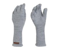 KNIT FACTORY - Lana Handschuhe - Gestrickte Handschuhe für Winter - Handstulpen aus Wolle - Hochwertige Qualität - Grau