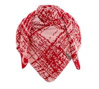 KNIT FACTORY - Lea Dreiecksschal - Bright Red/Blossom Pink - 190x85 cm