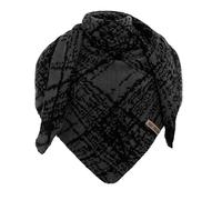 KNIT FACTORY - Lea Dreiecksschal - Schwarz/Anthrazit - 190x85 cm