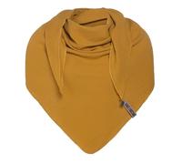 KNIT FACTORY - Liv Dreieckstuch - Tuch Schal für Damen - Weiches Musselintuch - Für Frühling und Sommer - 100% Bio-Baumwolle - Ocker