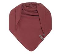 KNIT FACTORY - Liv Dreieckstuch - Tuch Schal für Damen - Weiches Musselintuch - Für Frühling und Sommer - 100% Bio-Baumwolle - Stone Red