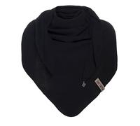 KNIT FACTORY - Liv Dreieckstuch - Tuch Schal für Damen - Weiches Musselintuch - Für Frühling und Sommer - 100% Bio-Baumwolle - Schwarz