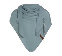 KNIT FACTORY - Lola Dreieckstuch - Fein Gestrickter Damen Schal - Tuch Schal - Für Frühling und Sommer - Baumwollmix - Stone Green