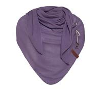 KNIT FACTORY - Lola Dreieckstuch - Fein Gestrickter Damen Schal - Tuch Schal - Für Frühling und Sommer - Baumwollmix - Violett