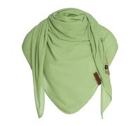KNIT FACTORY - Lola Dreieckstuch - Fein Gestrickter Damen Schal - Tuch Schal - Für Frühling und Sommer - Baumwollmix - Spring Green - 190x85 cm
