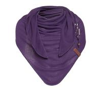 KNIT FACTORY - Lola Dreieckstuch - Fein Gestrickter Damen Schal - Tuch Schal - Für Frühling und Sommer - Baumwollmix - Purple - 190x85 cm