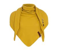 KNIT FACTORY - Lola Dreieckstuch - Fein Gestrickter Damen Schal - Tuch Schal - Für Frühling und Sommer - Baumwollmix - Mango - 190x85 cm