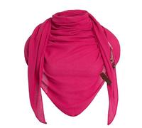 Knit Factory - Lola Dreieckstuch - Fein Gestrickter Damen Schal - Tuch Schal - Für Frühling und Sommer - Baumwollmix - Fuchsia - 190x85 cm