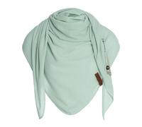 KNIT FACTORY - Lola Dreieckstuch gestrickt - 190x85 cm | Fein Gestrickter Damen Schal - Tuch Damen - Halstuch den für den Frühling und Sommer - Umschlagtuch aus Baumwollmix