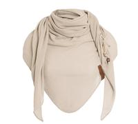 KNIT FACTORY - Lola Dreieckstuch gestrickt - 190x85 cm | Fein Gestrickter Damen Schal - Tuch Damen - Halstuch den für den Frühling und Sommer - Umschlagtuch aus Baumwollmix