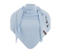 KNIT FACTORY - Lola Dreieckstuch gestrickt - 190x85 cm | Fein Gestrickter Damen Schal - Tuch Damen - Halstuch den für den Frühling und Sommer - Umschlagtuch aus Baumwollmix
