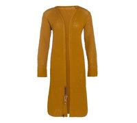 KNIT FACTORY - Luna Lange Strickjacke | Damen Strickjacke - Cardigan Damen - Lange Strickjacke aus wolle - Grobstrickjacke für Damen - Wadenhöhe