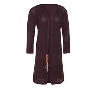 KNIT FACTORY - Luna Lange Strickjacke | Damen Strickjacke - Cardigan Damen - Lange Strickjacke aus wolle - Grobstrickjacke für Damen - Wadenhöhe