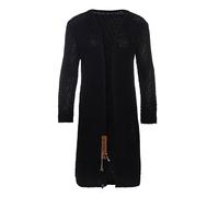 KNIT FACTORY - Luna Lange Strickjacke - Damen Strickjacke mit Wolle - Cardigan mit Hochwertige Qualität - Grobstrickjacke für Damen - Schwarz - 36/38
