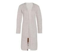 KNIT FACTORY - Luna Lange Strickjacke - Damen Strickjacke mit Wolle - Cardigan mit Hochwertige Qualität - Grobstrickjacke für Damen - Beige - 36/38