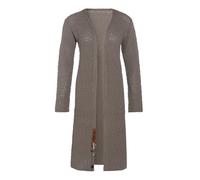 KNIT FACTORY - Luna Lange Strickjacke - Damen Strickjacke mit Wolle - Cardigan mit Hochwertige Qualität - Grobstrickjacke für Damen - Marron - 40/42
