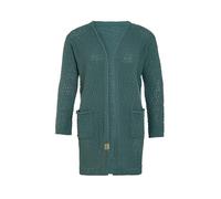 KNIT FACTORY - Luna Strickjacke - Mittellange Damen Strickjacken mit Taschen - Cardigan mit Wolle - Grobstrickjacke - Hochwertige Qualität - Laurel - 40/42