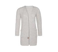 KNIT FACTORY - Luna Strickjacke - Mittellange Damen Strickjacken mit Taschen - Cardigan mit Wolle - Grobstrickjacke - Hochwertige Qualität - Beige - 40/42