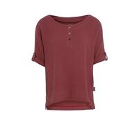 KNIT FACTORY - Nena Top - Damen Oberteile - Longshirt - Luftig und lockere Passform - Für Frühling und Sommer - Rundhalsausschnitt - 100% Bio-Baumwolle - Stone Red - XL