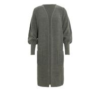 KNIT FACTORY - Patty Lange Strickjacke | Damen Strickjacke - Cardigan Damen - Lange Strickjacke aus wolle - Grobstrickjacke für Damen - Wadenhöhe