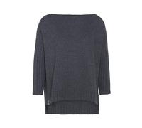 KNIT FACTORY - Kylie Damen Pullover - Strickpullover - Fällt locker und weit - Mit breiteren Kopfausschnitt - Anthrazit - 46/54
