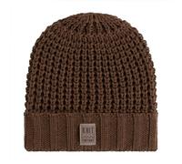 KNIT FACTORY - Robin Mütze - Strickmütze für Damen und Herren - Beanie - Wintermütze mit Wolle - Robusten Look - Hochwertige Qualität - Tobacco