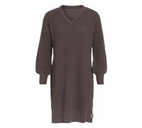 KNIT FACTORY - Robin Strickkleid | Kleid für den Herbst und Winter - Kleid Damen - Wollkleid - Zeitloses Mode-Accessoire - Mit Lange Ärmel - Knielang