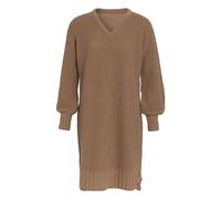 KNIT FACTORY - Robin Strickkleid | Kleid für den Herbst und Winter - Kleid Damen - Wollkleid - Zeitloses Mode-Accessoire - Mit Lange Ärmel - Knielang