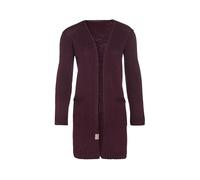 KNIT FACTORY - Ruby Strickjacke - Lange Damen Strickjacke mit Taschen - Cardigan mit Wolle und Alpaka-Wolle - Hochwertige Qualität - Aubergine - 40/42
