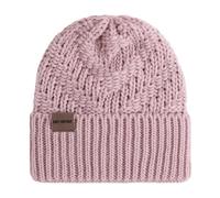 KNIT FACTORY - Sally Mütze - Strickmütze für Damen - Beanie - Wintermütze mit Wolle - Robusten Look - Hochwertige Qualität - Rosa