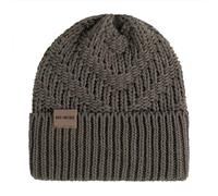 KNIT FACTORY - Sally Mütze - Strickmütze für Damen und Herren - Beanie - Wintermütze mit Wolle - Robusten Look - Hochwertige Qualität - Cappuccino