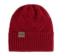 KNIT FACTORY - Sally Mütze - Strickmütze für Damen und Herren - Beanie - Wintermütze mit Wolle - Robusten Look - Hochwertige Qualität - Bordeaux