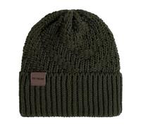 KNIT FACTORY - Sally Mütze - Strickmütze für Damen und Herren - Beanie - Wintermütze mit Wolle - Robusten Look - Hochwertige Qualität - Khaki