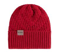 KNIT FACTORY - Sally Mütze - Strickmütze für Damen und Herren - Beanie - Wintermütze mit Wolle - Robusten Look - Hochwertige Qualität - Bright Red