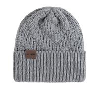 KNIT FACTORY - Sally Mütze - Strickmütze für Damen und Herren - Beanie - Wintermütze mit Wolle - Robusten Look - Hochwertige Qualität - Grau