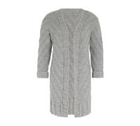 Knit Factory - Sally Strickjacke - Mittellange Damen Strickjacken - Cardigan mit Wolle - Grobstrickjacke - Strickweste für den Herbst und Winter - Hochwertige Qualität - Iced Clay - 36/38