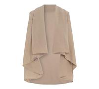 KNIT FACTORY - Senna Gestrickte Weste - Strick Stola - Schultertuch - Damen Strickgilet aus 50% Recycelte Baumwolle - Elegante Sommerweste - Leinen - One Size