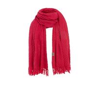 KNIT FACTORY - Soleil Sommerschal für Damen - Sommerschal - Frühlingsschal - Leichter Schal Damen - XXL Schal - Baumwollschal - Bright Red/Fuchsia - 200x90 cm