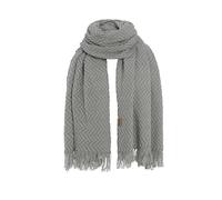 KNIT FACTORY - Soleil Sommerschal für Damen - Sommerschal - Frühlingsschal - Leichter Schal Damen - XXL Schal - Baumwollschal - Bright Grey/Grau - 200x90 cm