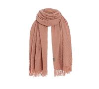 KNIT FACTORY - Soleil Sommerschal für Damen - Sommerschal - Frühlingsschal - Leichter Schal Damen - XXL Schal - Baumwollschal - Tuscany Pink/Apricot - 200x90 cm