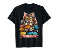 Knit Happens: Die Katze hat geholfen T-Shirt