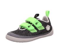 Affenzahn Halbschuh Knit Happy mit Klettverschluss, Vegan, rutschfest, Flexibel, Reflektierend, besonders leicht in Größe 21-32 Panther - Grau