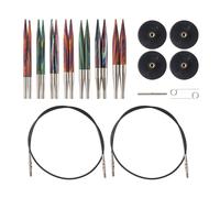 Knit Picks Options 2-3/4"""" Kurze Spitze Austauschbares Holzstricknadel-Set (Mosaik)